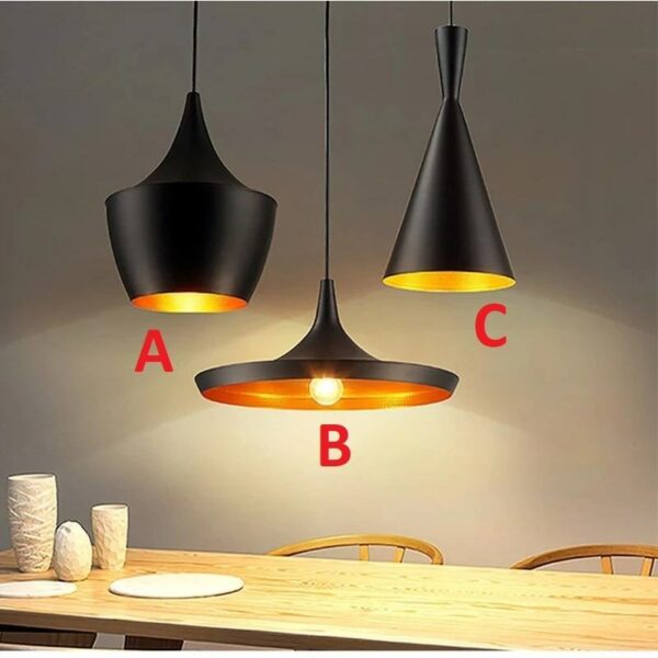 Đèn thả chao đen hiện đại TCF 01/A-B-C