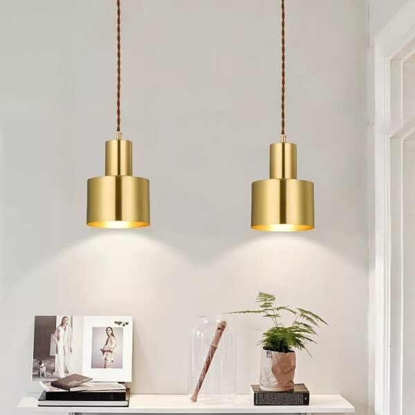 Đèn thả xi vàng đồng hiện đại hình ống TCF.39