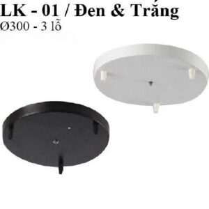 Đế tròn cho 3 đèn thả (đen , trắng)