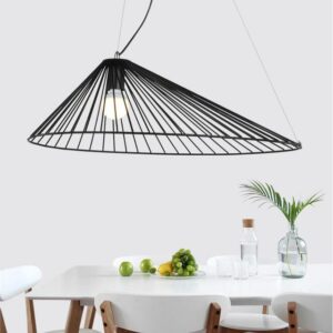 Đèn thả lưới sắt hình lá cọ hiện đại TCF.29-1B