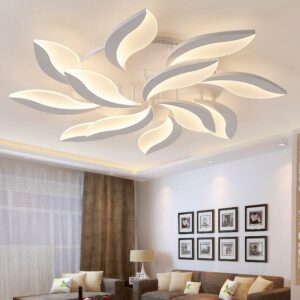 Đèn ốp trần Mica hình đuôi chồn hiện đại 12 cánh MO - 930B