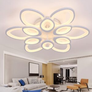 Đèn ốp trần Mica hiện đại 12 cánh MO902