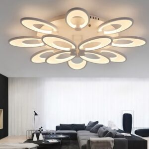 Đèn ốp trần Mica hiện đại 12 cánh MO906