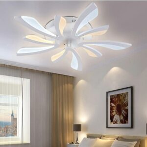 Đèn ốp trần Mica hình chữ V hiện đại 5 cánh MO937A