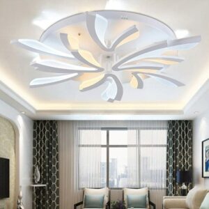 Đèn ốp trần Mica hình chữ V hiện đại 9 cánh MO937B