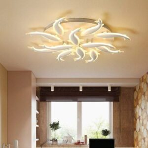 Đèn ốp trần Mica hình đàn cá đại 12 cánh MO945A