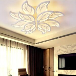 Đèn ốp trần Mica hình lá cây hiện đại 12 cánh MO946B