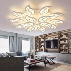 Đèn ốp trần Mica hình lá cây hiện đại 15 cánh MO946C