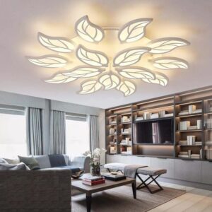 Đèn ốp trần Mica hình lá cây hiện đại 15 cánh MO946C