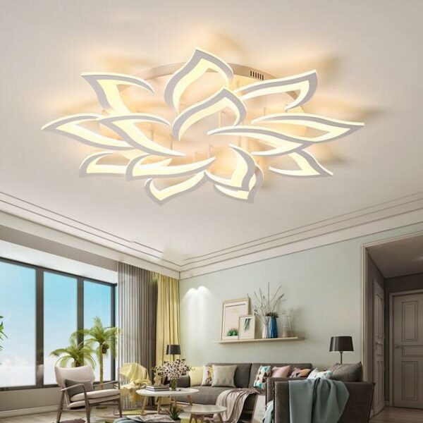 Đèn ốp trần Mica hình cánh sao hiện đại 14 cánh MO-977