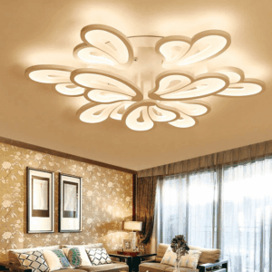 Đèn ốp trần Mica hình cánh hoa hiện đại 9 cánh MO - 980