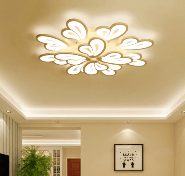 Đèn ốp trần Mica hình cánh hoa hiện đại 12 cánh MO - 981