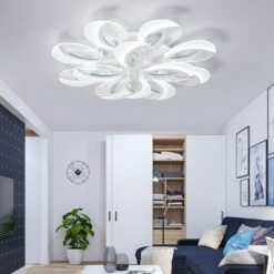 Đèn ốp trần Mica hình cánh hoa hiện đại 12 cánh MO987
