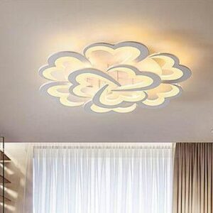 Đèn ốp trần Mica hình cánh trái tim hiện đại 9 cánh MO989