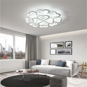 Đèn ốp trần Mica hình cánh trái tim hiện đại 12 cánh MO990