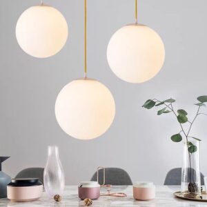 Đèn thả quả cầu thủy tinh xi sứ hiện đại THCN 207-20