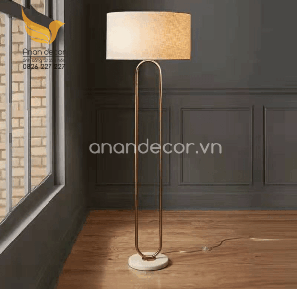 Đèn cây hiện đại cao thấp thân inox vàng DC - 579