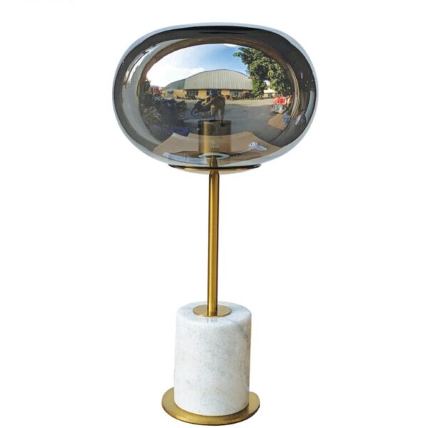 Đèn bàn thân đá trắng chao thủy tinh cao cấp hiện đại DB 601