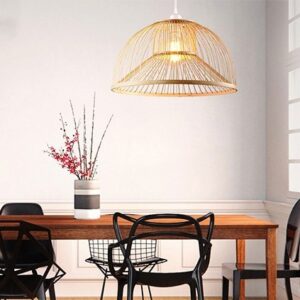 Đèn thả mây tre đan nghệ thuật đồng quê mộc mạc VR-9061