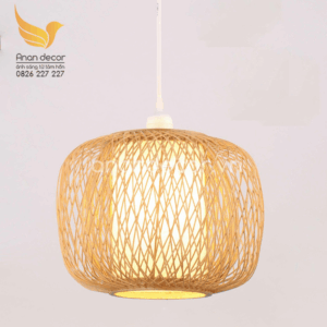 Đèn thả mây tre đan nghệ thuật đồng quê mộc mạc VR-1026