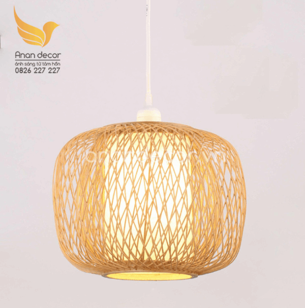 Đèn thả mây tre đan nghệ thuật đồng quê mộc mạc VR-1026