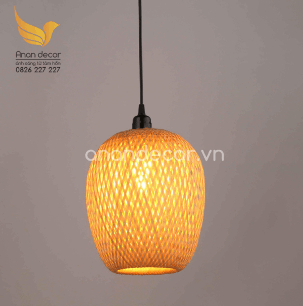 Đèn thả mây tre đan nghệ thuật đồng quê mộc mạc VR-9921