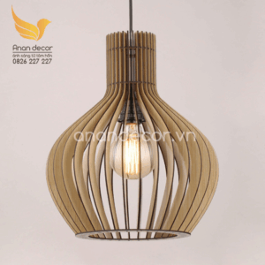 Đèn thả gỗ đan nghệ thuậtc VRG-9015