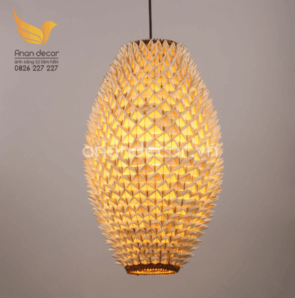 Đèn thả mây tre đan nghệ thuật đồng quê mộc mạc VRHM-9203