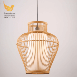 Đèn thả mây tre đan nghệ thuật đồng quê mộc mạc VRHR-9218