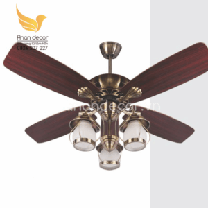Quạt trần đèn trang trí tân cổ điển QT-633