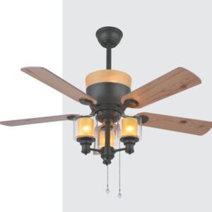 Quạt trần đèn trang trí tân cổ điển QT-127