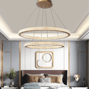 Đèn chùm thả vòng nạm pha lê 2 vòng TL-8465-2