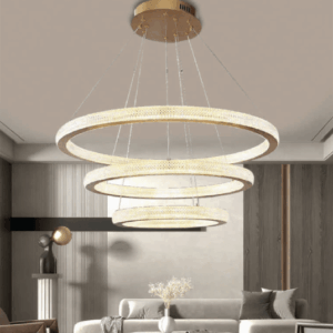 Đèn chùm thả vòng nạm pha lê 3 vòng TL-8465-3