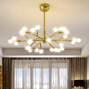 Đèn chùm thả chao thủy tinh hiện đại 35 bóng DT-YY18-35