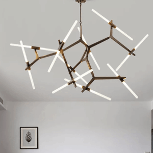 Đèn chùm hiện đại sừng trâu 20 sừng thân đenTH 830-D