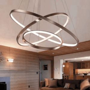 Đèn chùm thả 3 tầng viền cafe mỏng T 7491 VCF