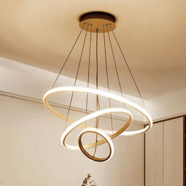 Đèn chùm thả 3 tầng viền vàng mòng TH 862-19VV