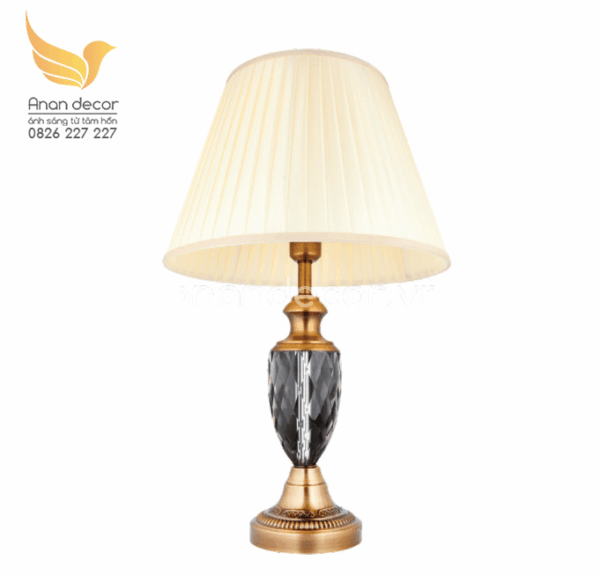 Đèn bàn thân vàng đá ngọc DB 8837