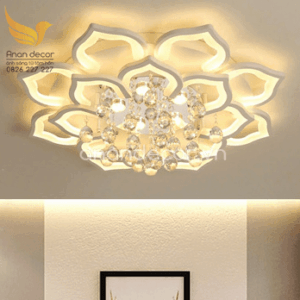 Đèn ốp trần pha lê hiện đại  MO-9001/16 cánh