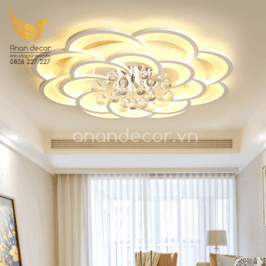 Đèn ốp trần pha lê hiện đại  MO-9011/16 cánh