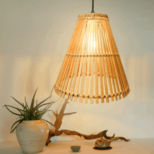 Đèn thả mây tre đan nghệ thuật đồng quê mộc mạc TP 81