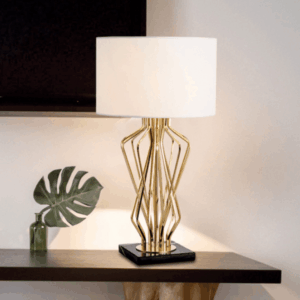 Đèn bàn thân vàng DB 6616/WH