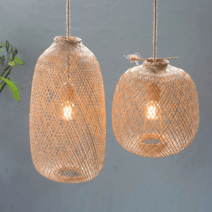 Đèn thả mây tre đan nghệ thuật đồng quê mộc mạc TL 91041