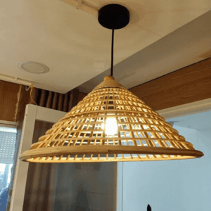 Đèn thả mây tre đan nghệ thuật đồng quê mộc mạc TP 108