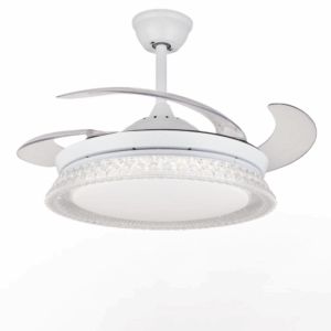 Quạt trần đèn trang trí cánh xếp gập giấu cánh JR20335