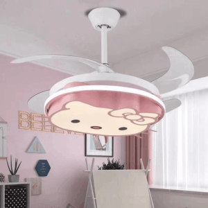 Quạt trần đèn trang trí cánh xếp gập giấu cánh hello kitty Vifa - 25 - 21