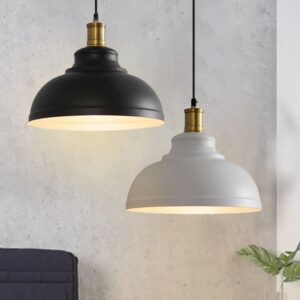 Đèn thả đuôi đồng hiện đại công nghiệp TCF.02 Đen/Trắng