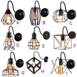 Đèn tường chao lưới sắt độc đáo ATD.05