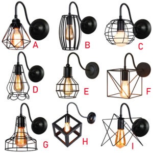 Đèn tường chao lưới sắt độc đáo ATD.05