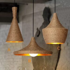 Đèn thả chao công nghiệp quấn dây thừng  THCN 28/DT